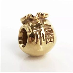 Pandora Good Fortune Moneybag Charm 14KGold Plated